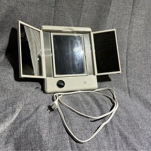 GE Tri-Fold Vanity Mirror with Lights